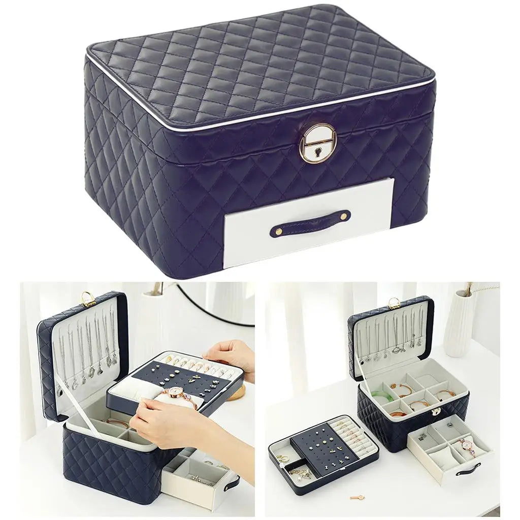 Luxury Leather Jewelry Travel Case